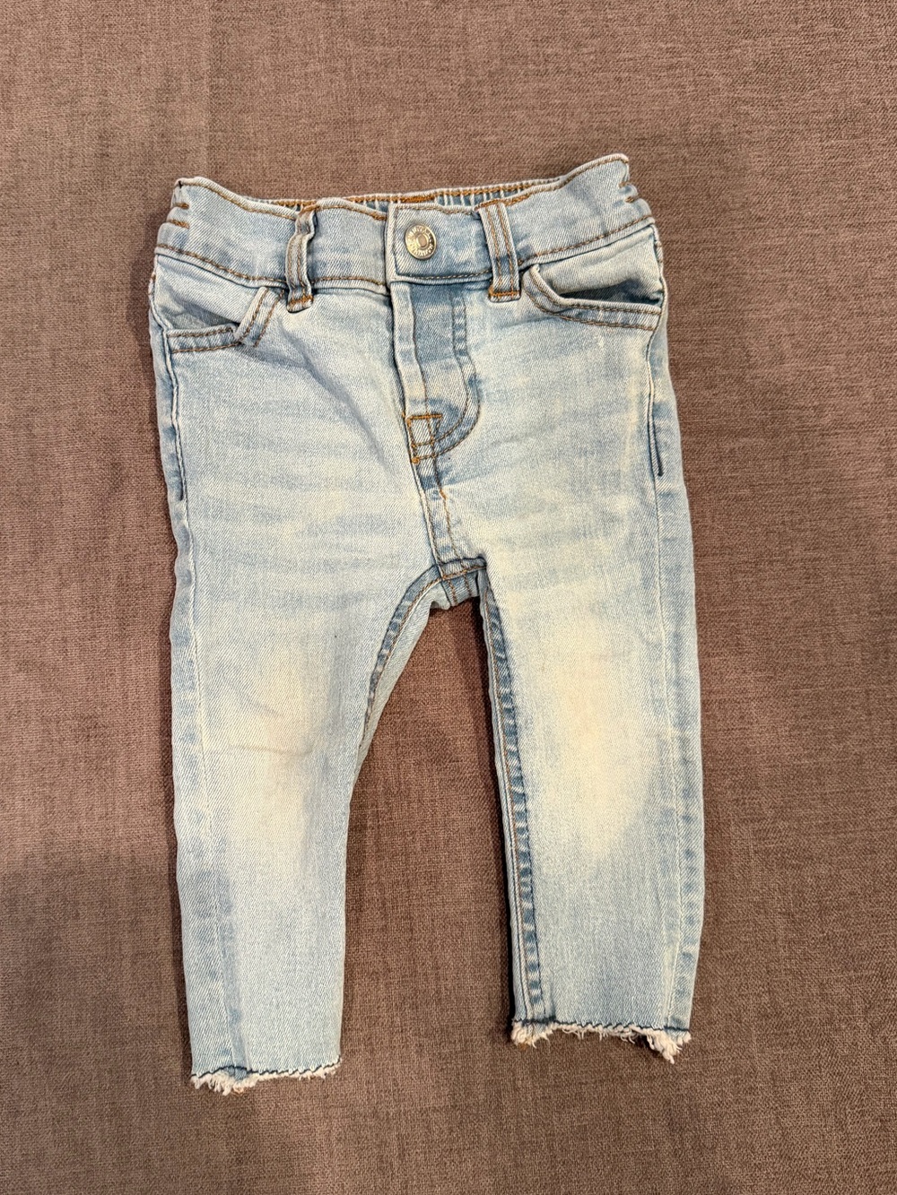 7 For All Mankind Light Wash Baby Denim Jeans 12M